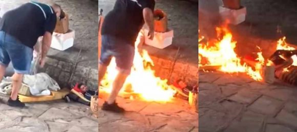 Queman a dos indigentes