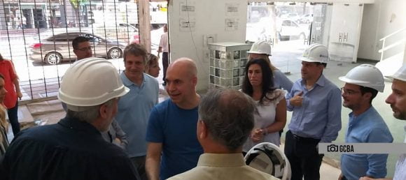 Horacio Rodríguez Larreta visitó las obras del Cine El Plata