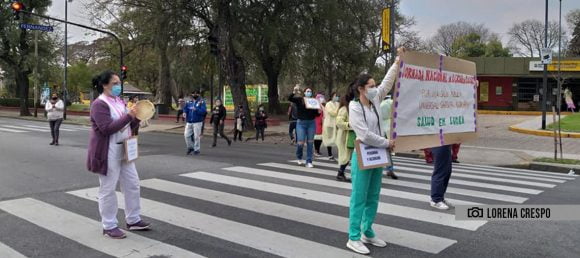 Manifestación de los trabajadores de los CeSAC 13 y 14