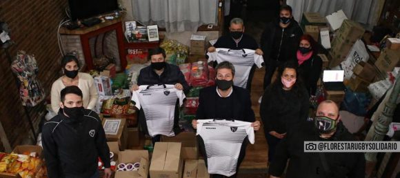 Lammens y Arroyo visitaron a las familias solidarias del Floresta Rugby Club