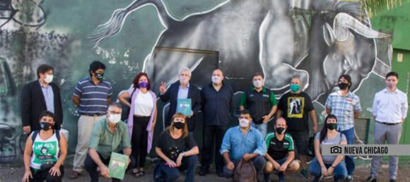 Funcionarios del Frente de Todos visitaron el Club Nueva Chicago