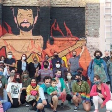 “Recuperación” de frentes: Taparon el mural de Gabo Ferro en Mataderos