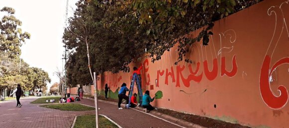Mural por los 25 años de los Descarrilados de Parque Avellaneda