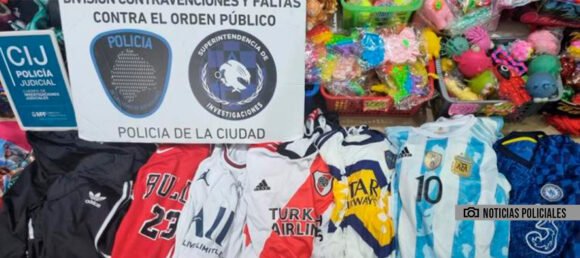 Incautaron cientos de artículos falsificados en Liniers