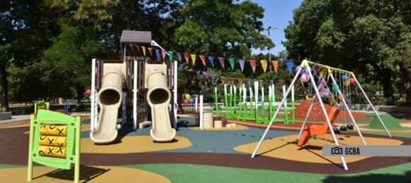 Renovaron el circuito deportivo y el patio de juegos del Parque Avellaneda