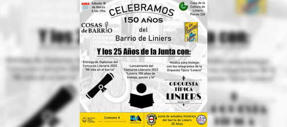 La Junta de Estudios Históricos de Liniers festejará los 150 años del barrio
