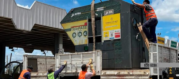 Parque Avellaneda: Iniciaron las obras para quitar parcialmente las cabinas de peaje