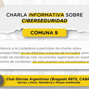 Charla sobre ciberseguridad en la Comuna 9