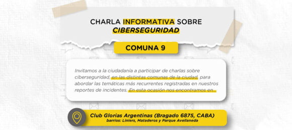 Charla sobre ciberseguridad en la Comuna 9