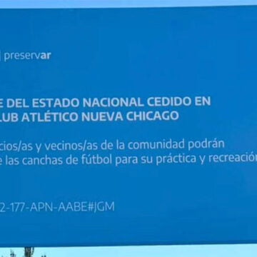 2858 Chicago tomó posesión de las tierras cedidas por el Estado Nacional