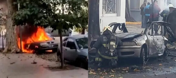 Explotó un auto estacionado en Liniers