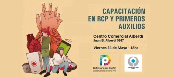 Capacitación en primeros auxilios en el Centro Comercial Alberdi