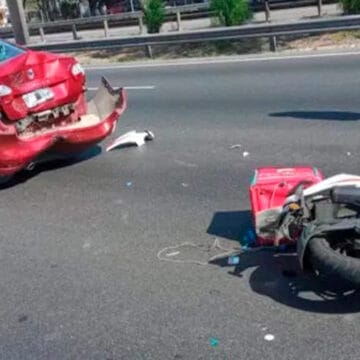 Accidente en General Paz: Un herido fue trasladado en helicóptero al Santojanni