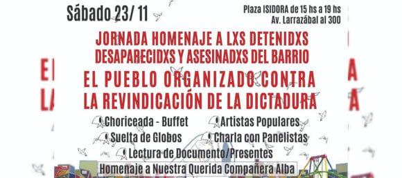 Jornada de Homenaje a los vecinos desaparecidos de Liniers, Mataderos y Villa Luro