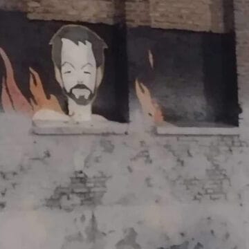 Taparon por segunda vez el mural de Gabo Ferro de Mataderos