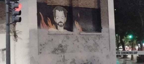 Taparon por segunda vez el mural de Gabo Ferro de Mataderos